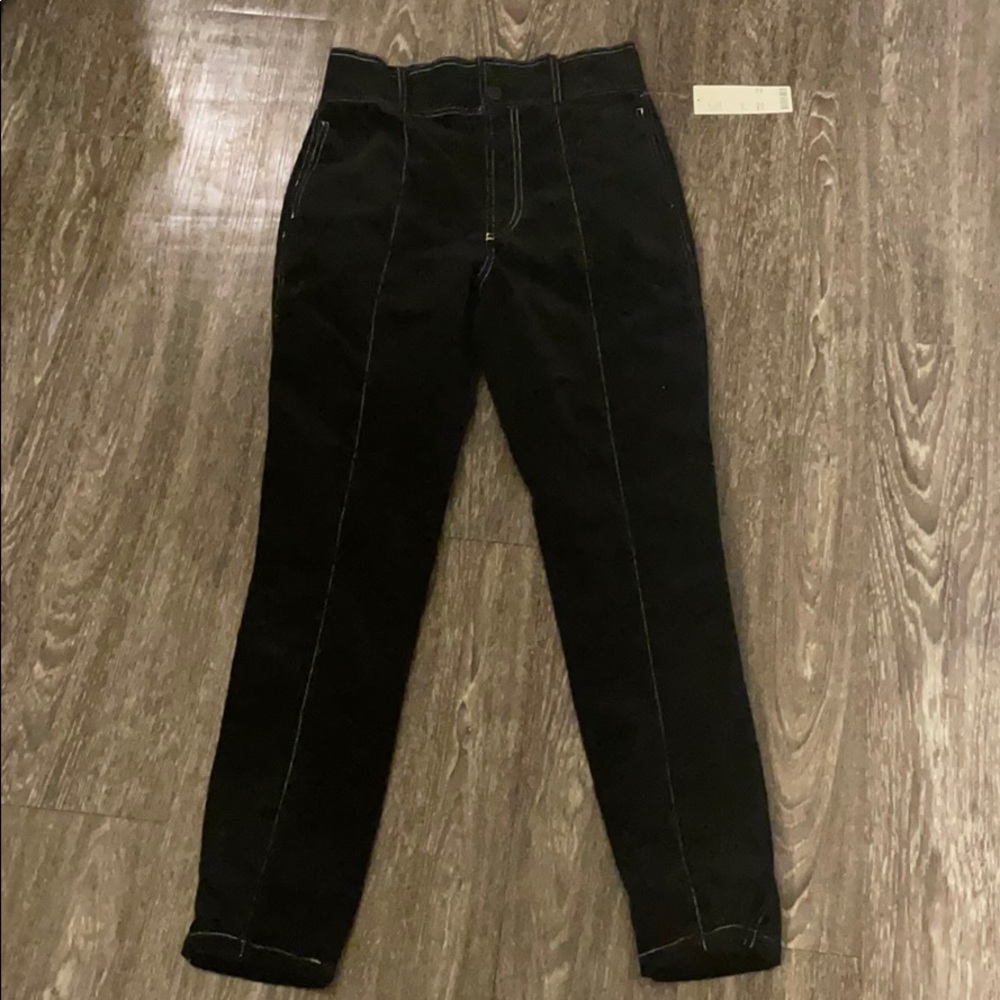 Urban Outfitters Suede pants with white stitching